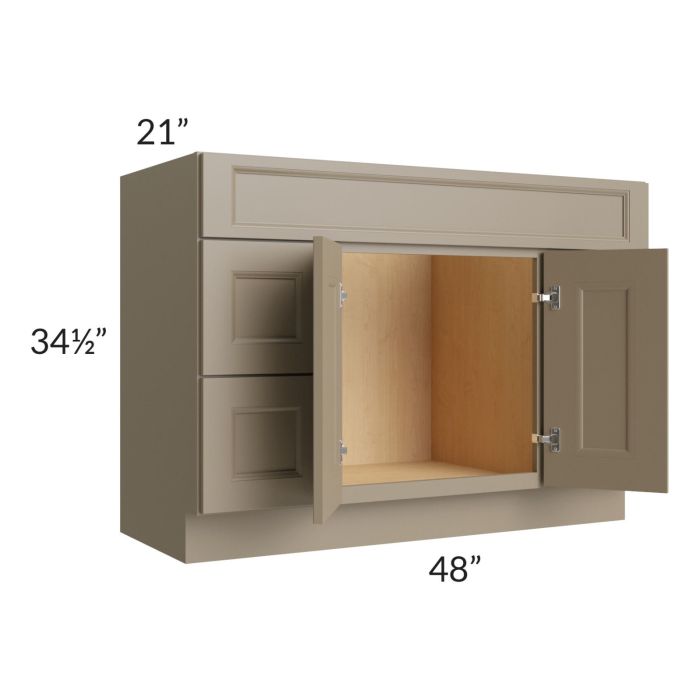 Tuscan Oyster 48" Vanity Sink and Drawer Combo