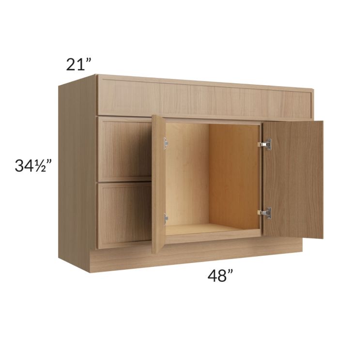 Township Rift Oak 48" Vanity Sink Base Cabinet