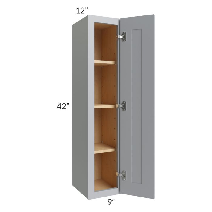 Asheville Grey Shaker 09x42 Wall Cabinet