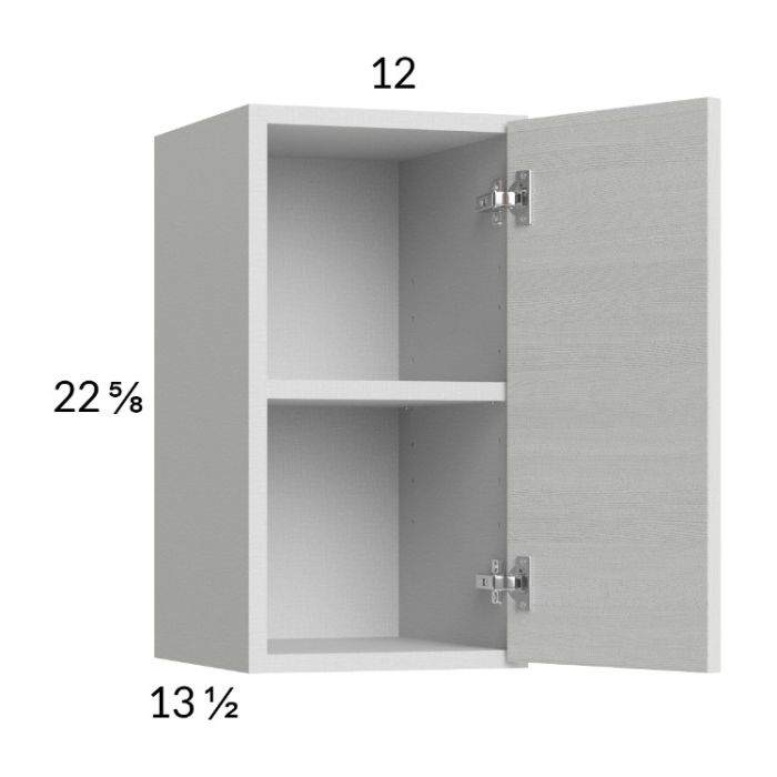 Euro White Grain 12x22-5/8 Wall Cabinet
