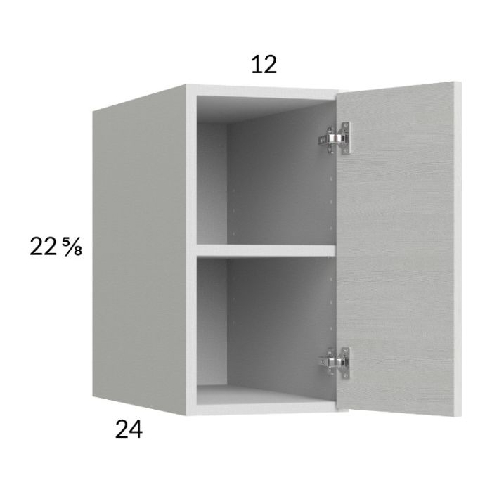 Euro White Grain 12x22-5/8x24 Wall Cabinet