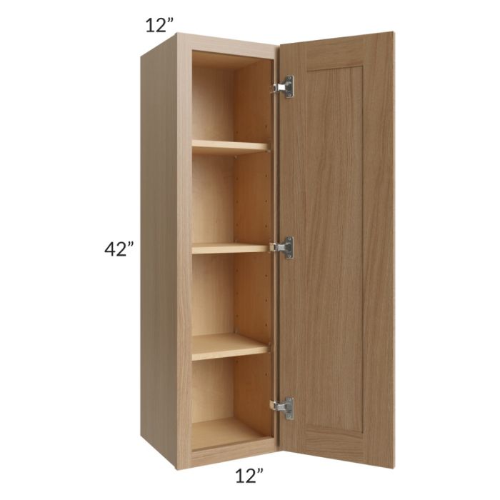 Asheville Rift Oak Shaker 12x42 Wall Cabinet