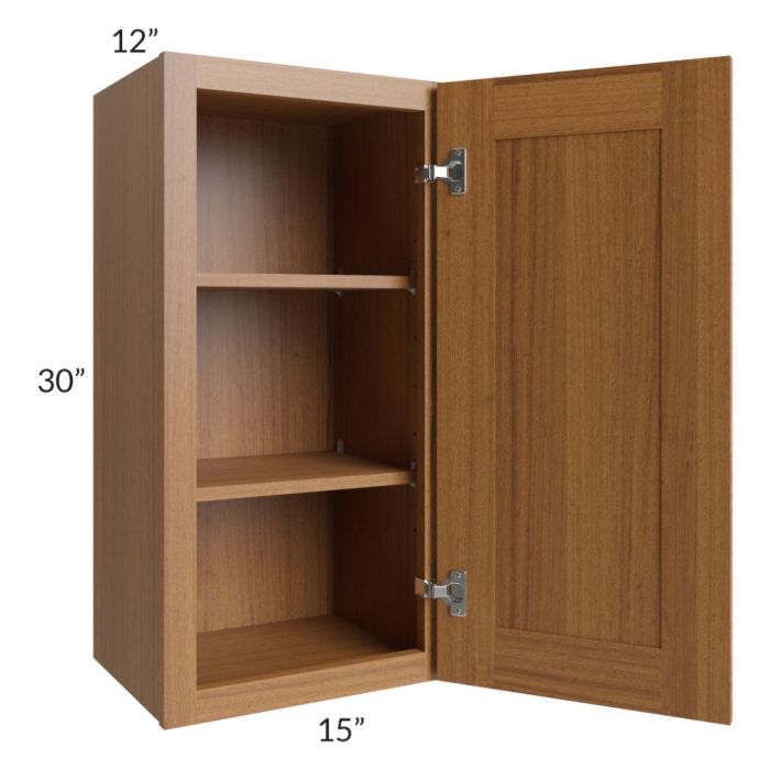 Artisan Walnut Shaker 15x30 Wall Cabinet