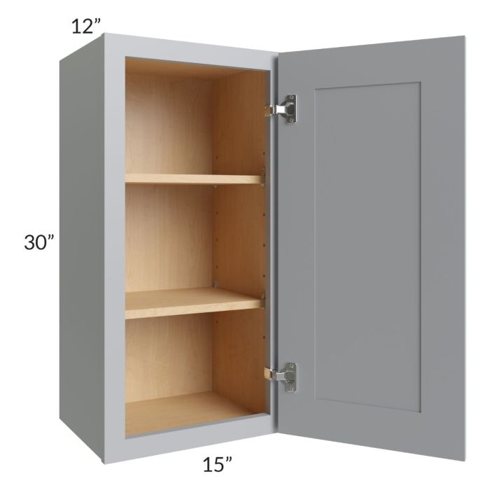 Asheville Grey Shaker 15x30 Wall Cabinet