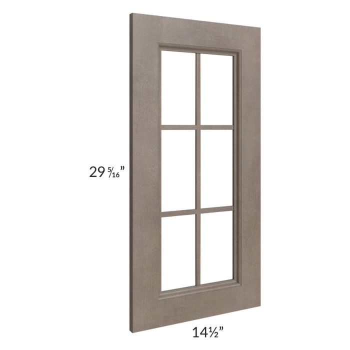Providence Natural Grey 15x30 Mullion Glass Door Only with Glass Included