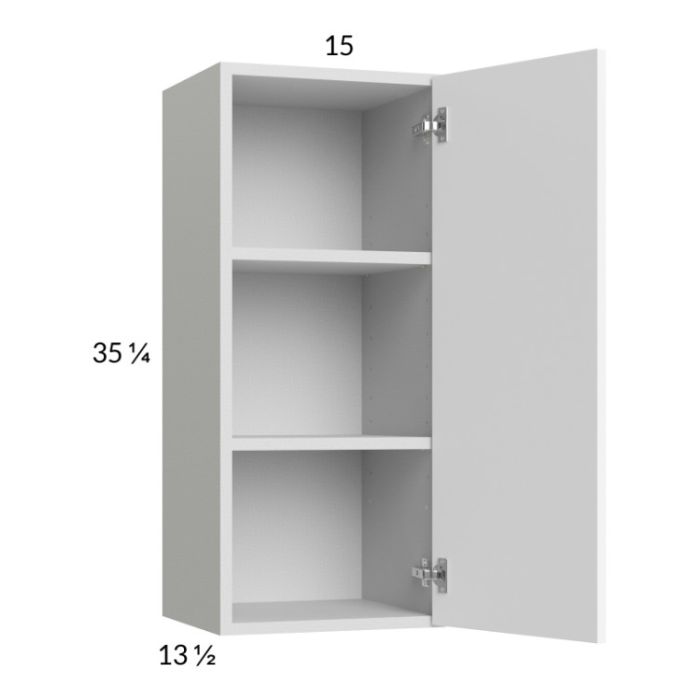 Euro Gloss White 15x35-1/4 Wall Cabinet