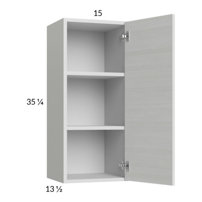 Euro White Grain 15x35-1/4 Wall Cabinet