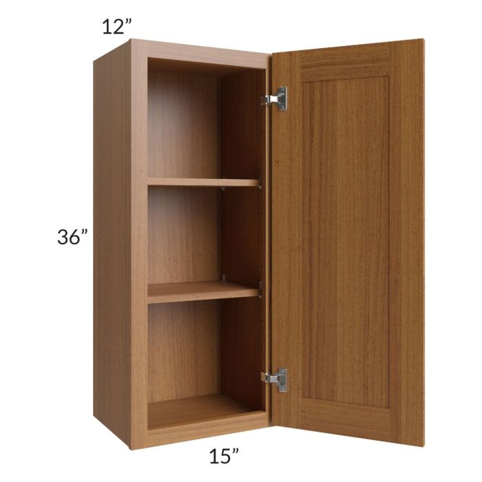 Artisan Walnut Shaker 15x36 Wall Cabinet