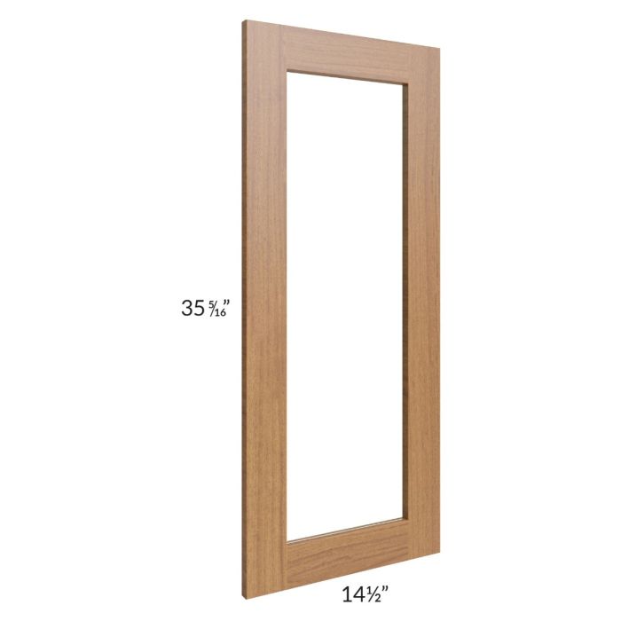 Artisan Walnut Shaker 15x36 Glass Door Only with Glass Included