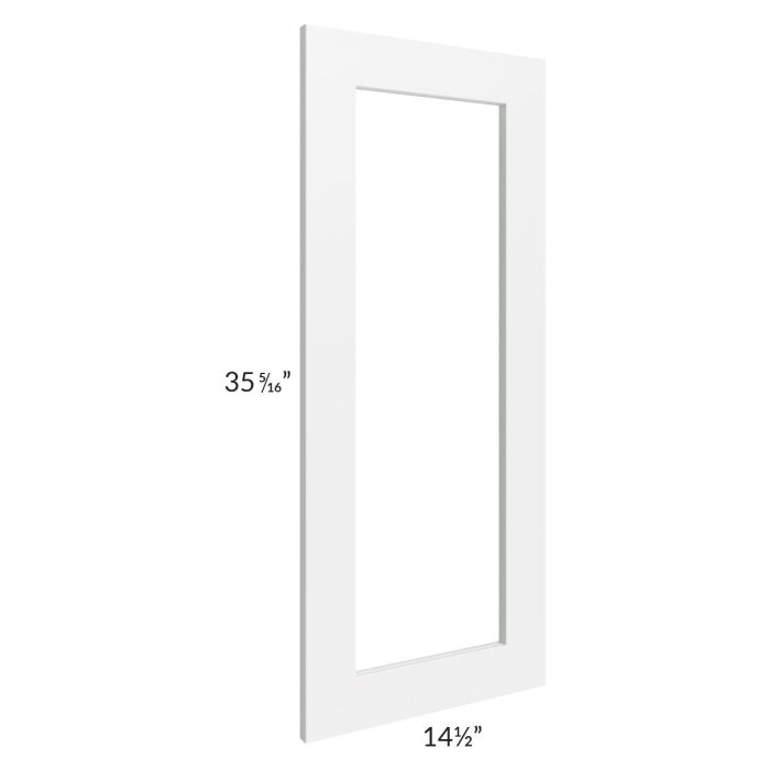 Alpine White Shaker 15x36 Glass Door Only with Glass Included