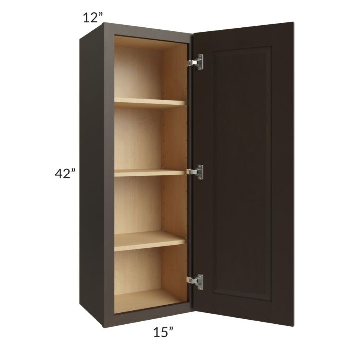 Southport Espresso Shaker 15x42 Wall Cabinet