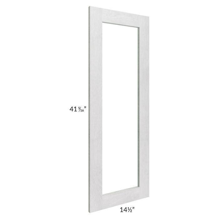 Heather Grey Shaker 15x42 Glass Door Only with Glass Included