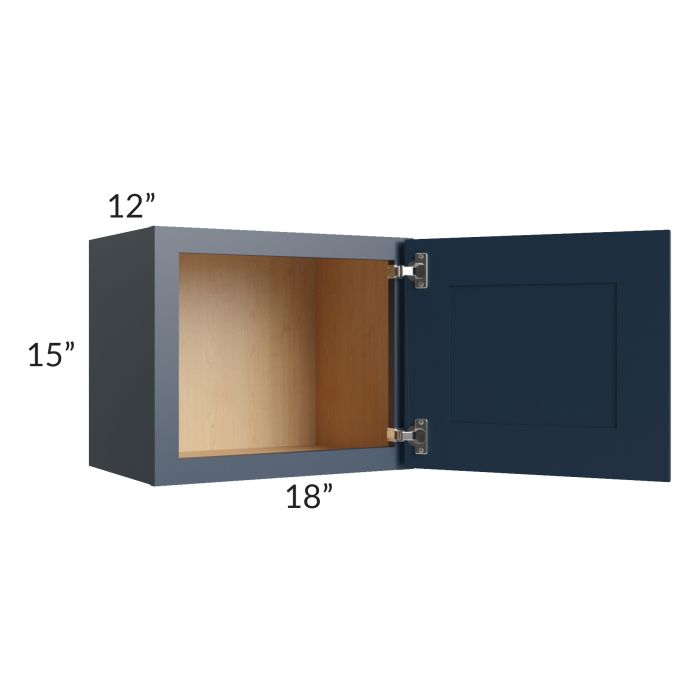 Midtown Blue Shaker 18x15 Wall Cabinet