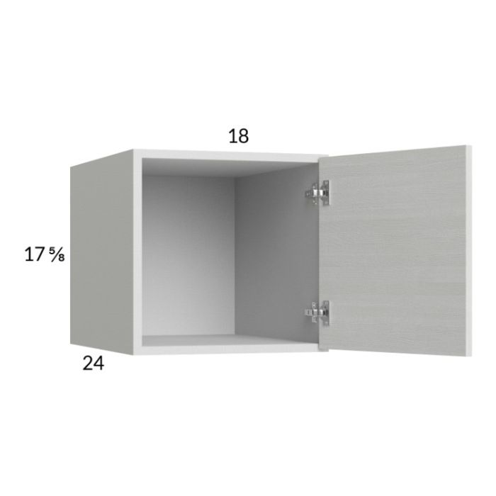 Euro White Grain 18x17-5/8x24 Wall Cabinet