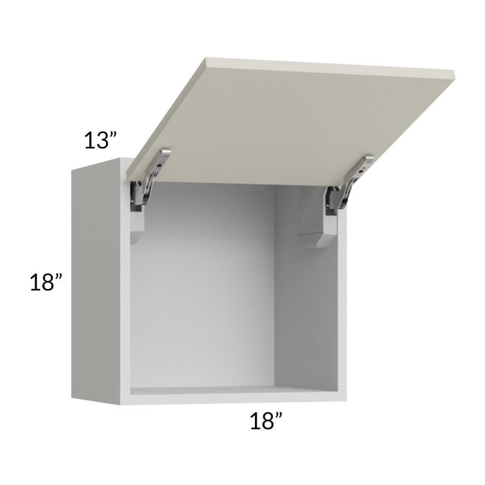 Milan Beige Matte 18x18 Lift-Up Door Wall Cabinet