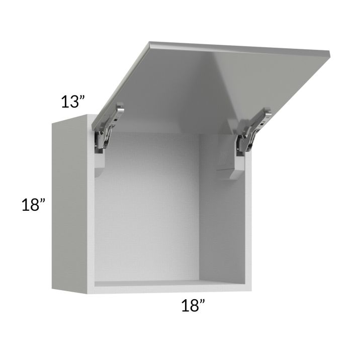 Milan Grey Gloss 18x18 Lift-Up Door Wall Cabinet