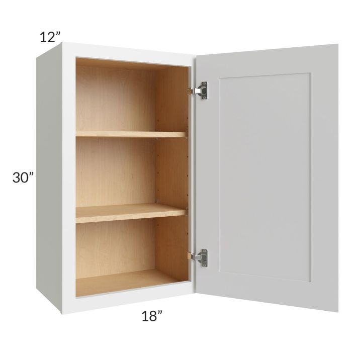Asheville White Shaker 18x30 Wall Cabinet