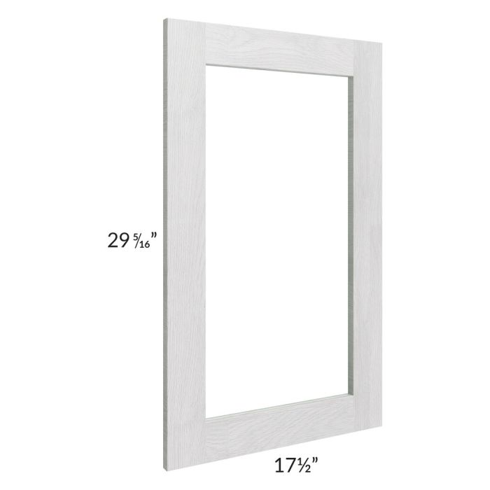 Heather Grey Shaker 18x30 Glass Door Only with Glass Included