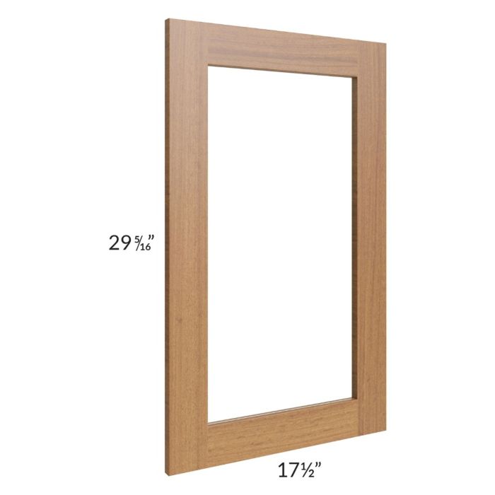 Artisan Walnut Shaker 18x30 Glass Door Only with Glass Included