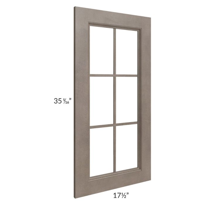 Providence Natural Grey 18x36 Mullion Glass Door Only with Glass Included