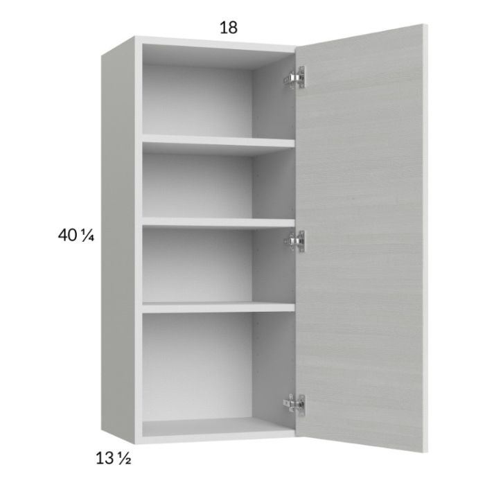 Euro White Grain 18x40-1/4 Wall Cabinet