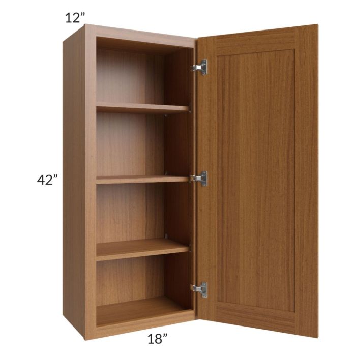 Artisan Walnut Shaker 18x42 Wall Cabinet