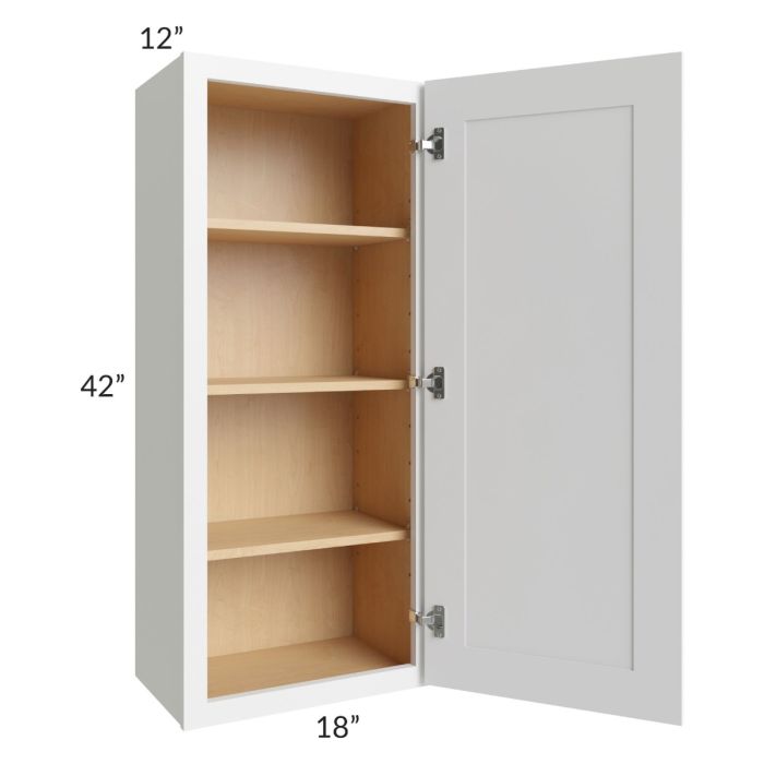 Alpine White Shaker 18x42 Wall Cabinet 