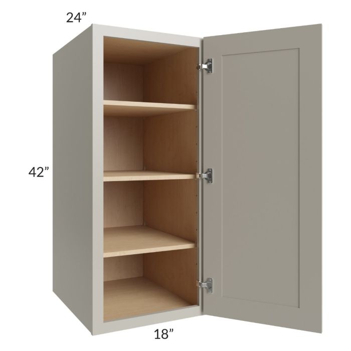 Stratton Light Grey Shaker 18x42x24 Pantry Wall Cabinet