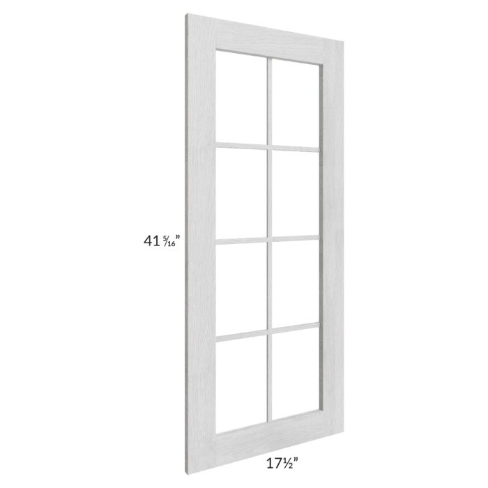 Heather Grey Shaker 18x42 Mullion Glass Door Only with Glass Included