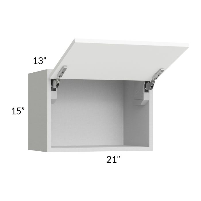 Milan White Matte 21x15 Lift-Up Door Wall Cabinet