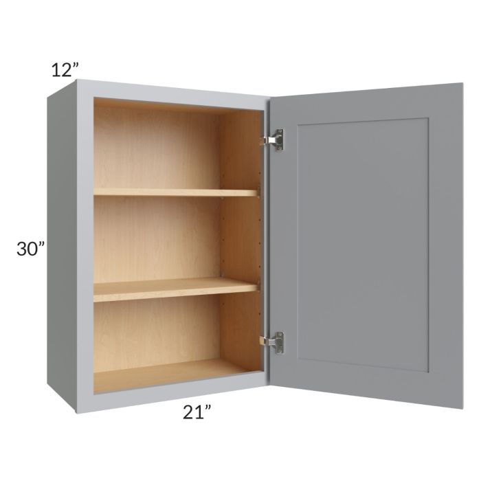 Asheville Grey Shaker 21x30 Wall Cabinet