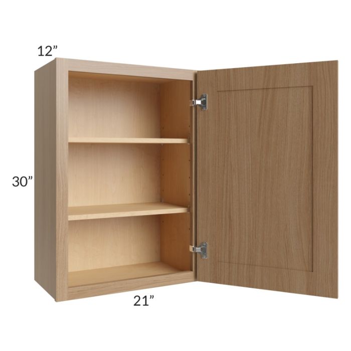 Asheville Rift Oak Shaker 21x30 Wall Cabinet