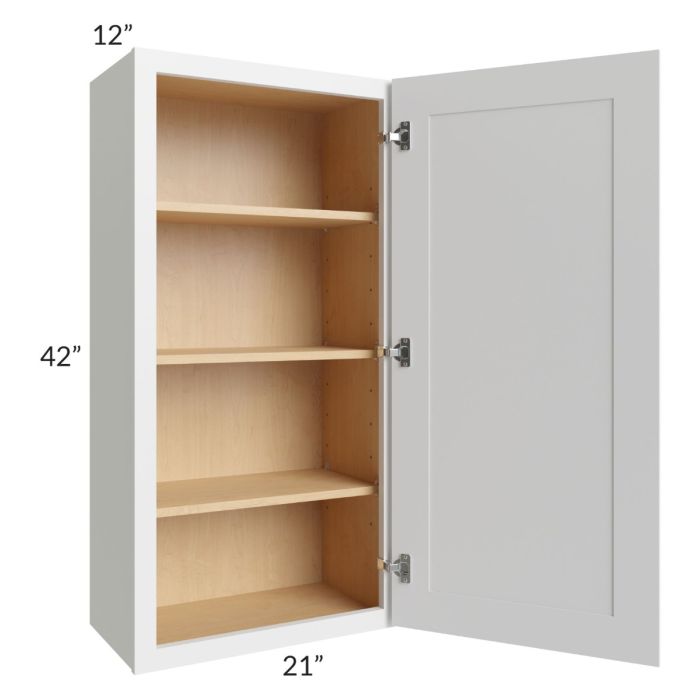 Asheville White Shaker 21x42 Wall Cabinet