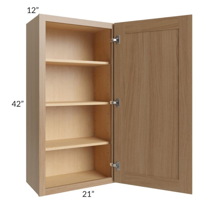 Asheville Rift Oak Shaker 21x42 Wall Cabinet