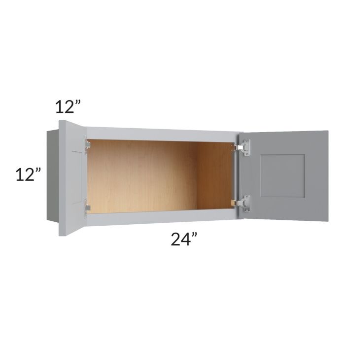 Asheville Grey Shaker 24x12 Wall Cabinet