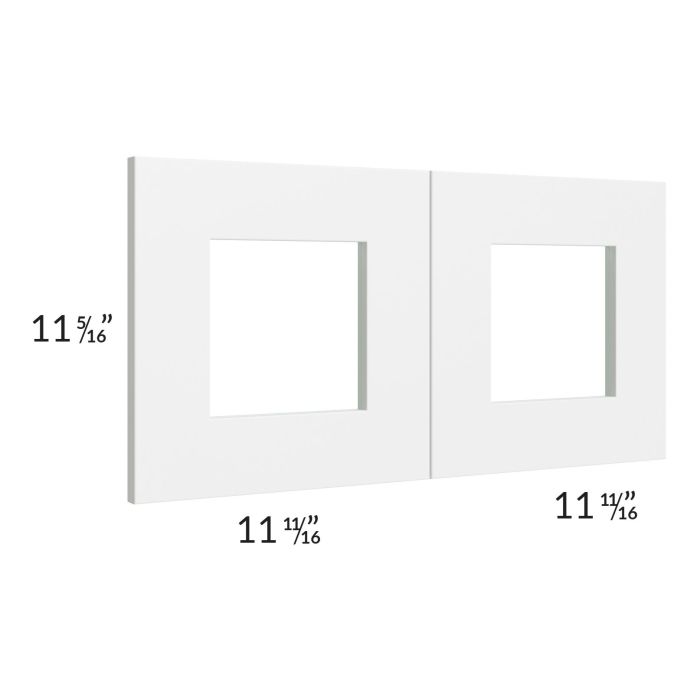 Aspen White Shaker 24x12 Glass Door Only with Glass Included