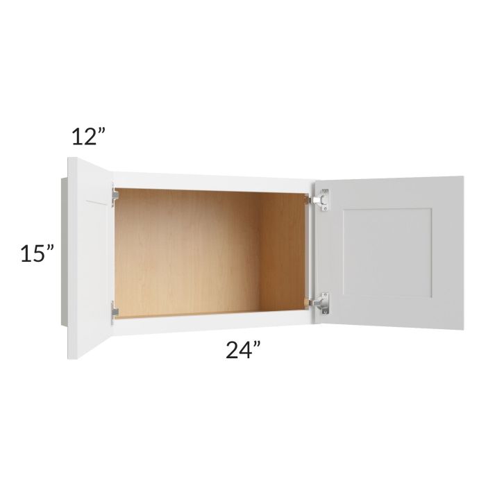 Stratton White Shaker 24x15 Wall Cabinet