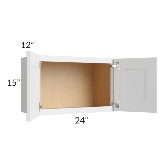 Asheville White Shaker 24x15 Wall Cabinet