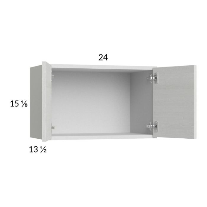 Euro White Grain 24x15-1/8 Wall Cabinet