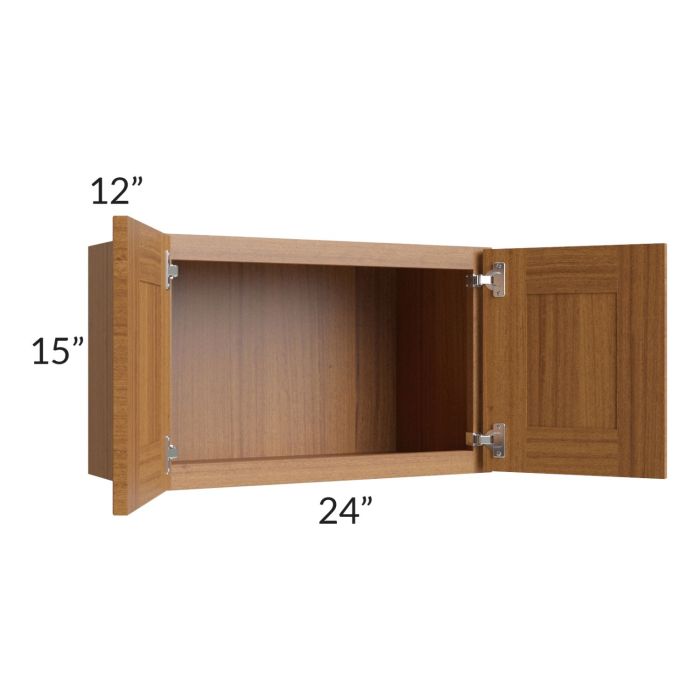 Artisan Walnut Shaker 24x15 Wall Cabinet