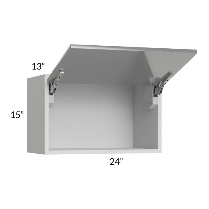 Milan Grey Gloss 24x15 Lift-Up Door Wall Cabinet