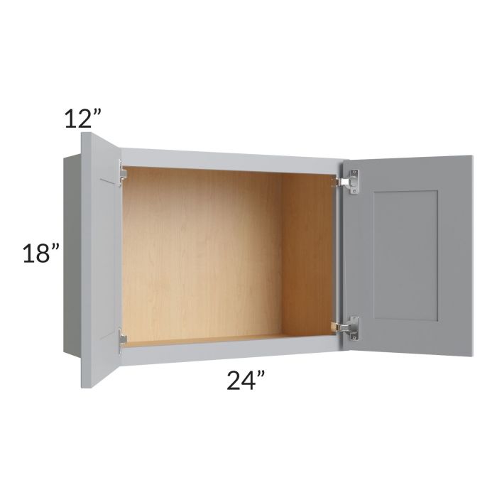 Asheville Grey Shaker 24x18 Wall Cabinet