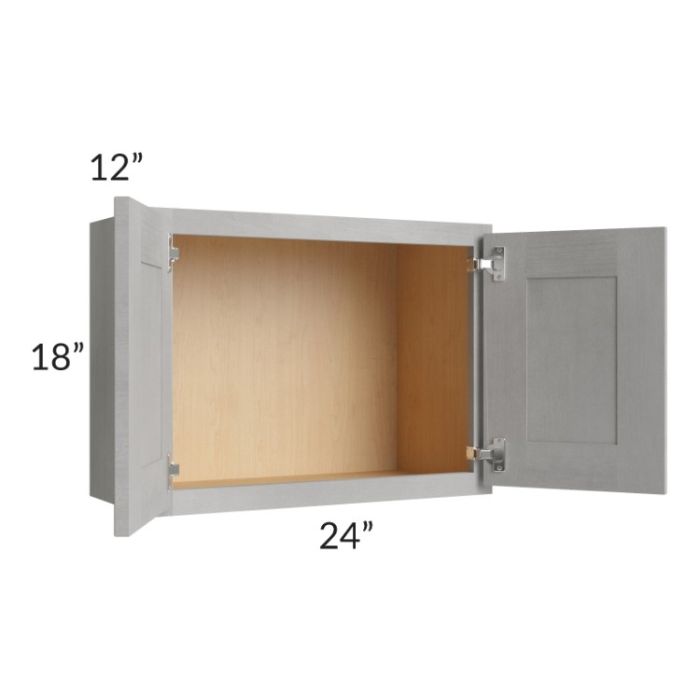 Gramercy Grey Mist 24x18 Wall Cabinet