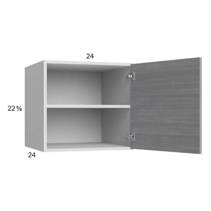 Euro Grey 24x22-5/8x24 Wall Cabinet with 1 Door