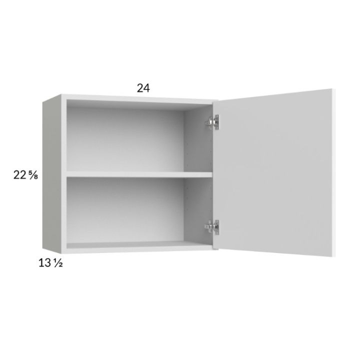 Euro Gloss White 24x22-5/8 Wall Cabinet with 1 Door