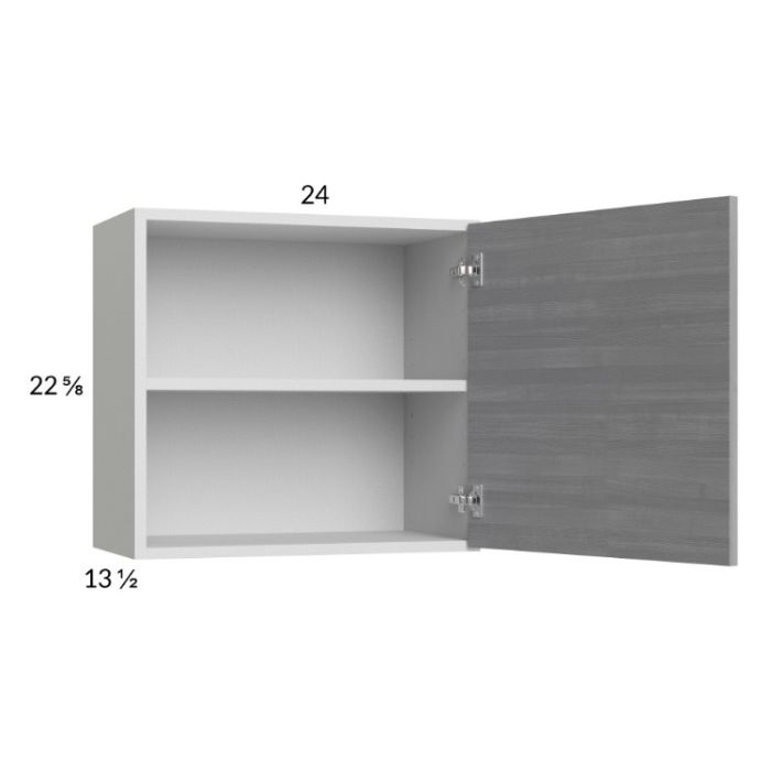 Euro Grey 24x22-5/8 Wall Cabinet with 1 Door