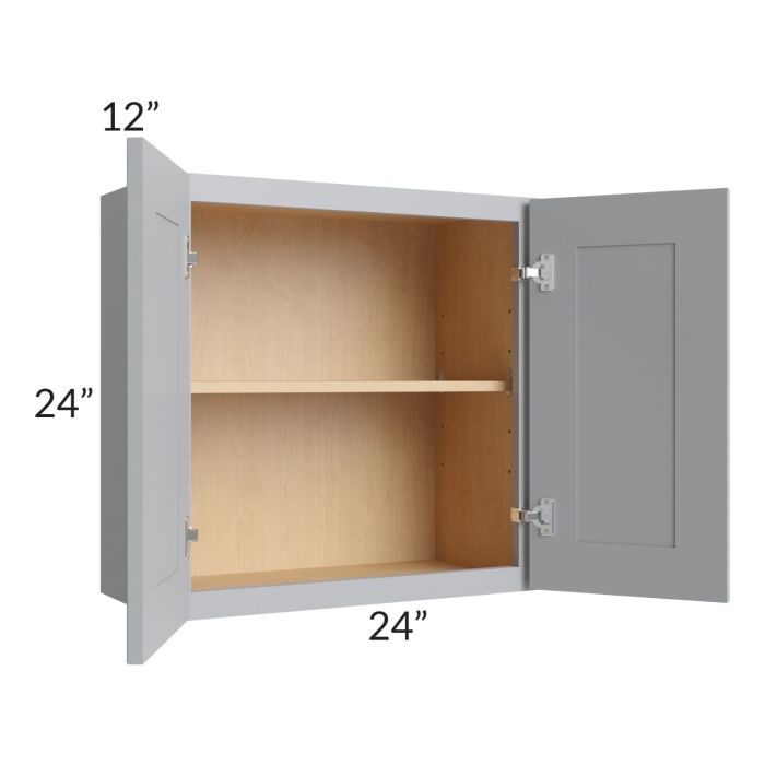 Asheville Grey Shaker 24x24 Wall Cabinet