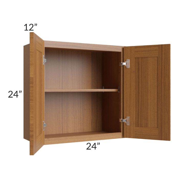 Artisan Walnut Shaker 24x24 Wall Cabinet