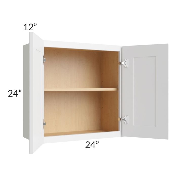 Alpine White Shaker 24x24 Wall Cabinet 