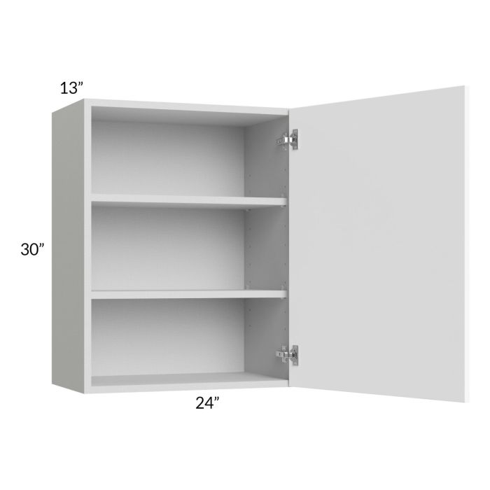 Milan White Matte 24x30 Wall Cabinet (1 door)